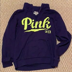 NAVY BLUE PINK HOODIE